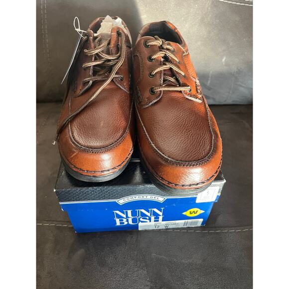 Nunn Bush Cameron Moc Toe Oxford Shoes Lightweight Brown Tumbled 83890-64-12W main image 6